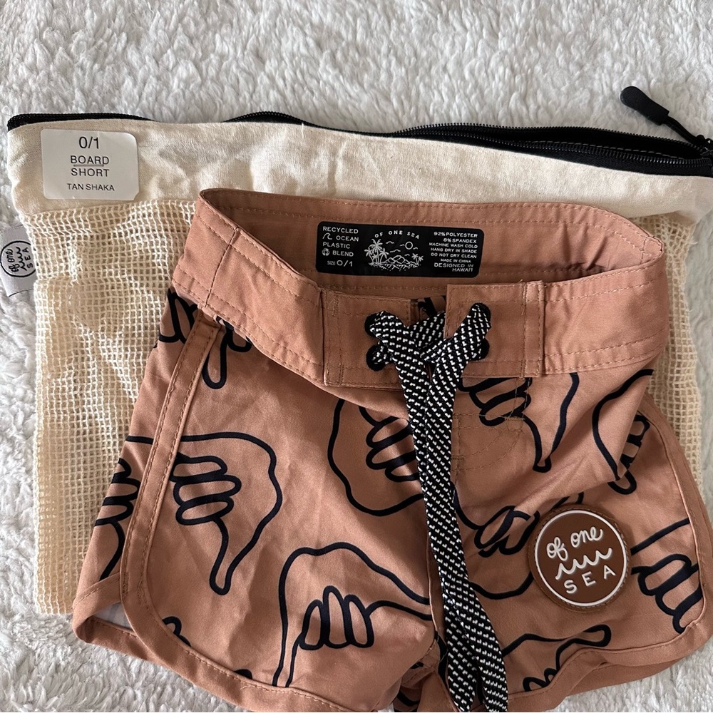 Of One Sea Hawaii Shaka Board Swim Shorts